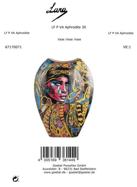 Vase Lana Frey - Aphrodite Porzellan - 11 x 30 x 22 cm