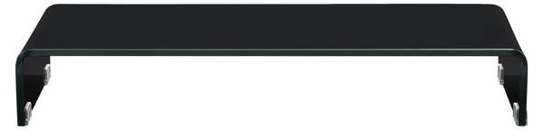 Réhausseur d'écran Pretoria en verre Noir - Verre - 120 x 13 x 30 cm