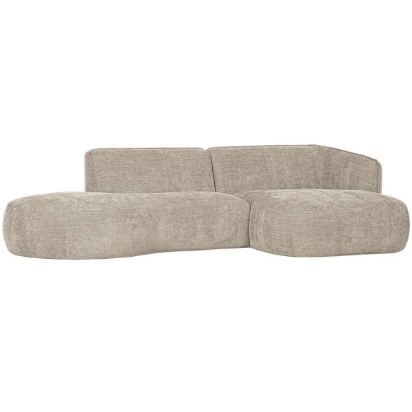Canapé d'angle Polly Gris - Microfibre - Polyester - 275 x 71 x 150 cm