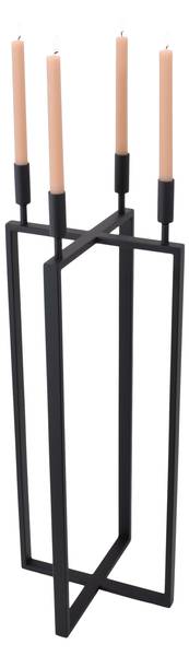 Vloerkandelaar Birk zwart - metaal - 30 x 86 x 30 cm