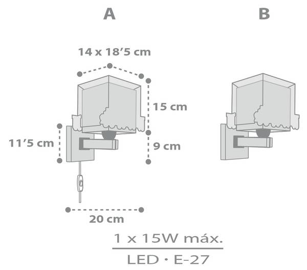 KinderWandleuchte Zug Grün - Kunststoff - 15 x 24 x 20 cm