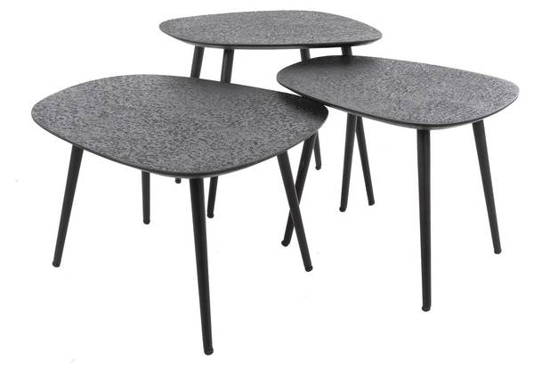 Salontafel Organisch zwart - metaal - 62 x 36 x 51 cm