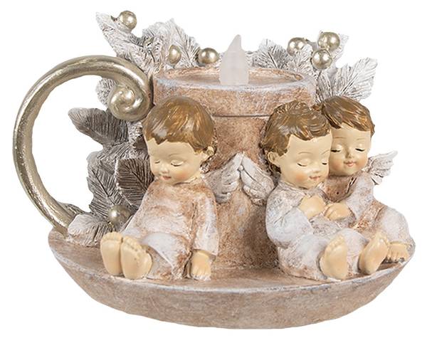 Kerzenständer Xmas&Cason Braun - Kunststoff - 13 x 10 x 14 cm