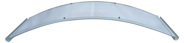 Vordach R-1501 RAL 7035 Grau - Aluminium - 150 x 20 x 70 cm