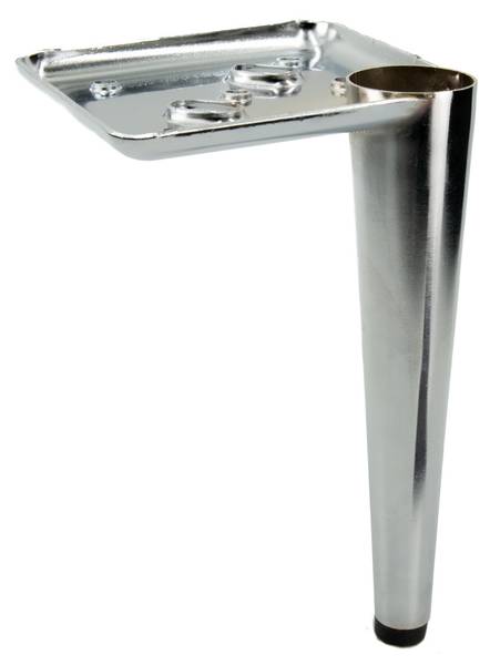 Möbelfuß Spillo Silber - Höhe: 17 cm