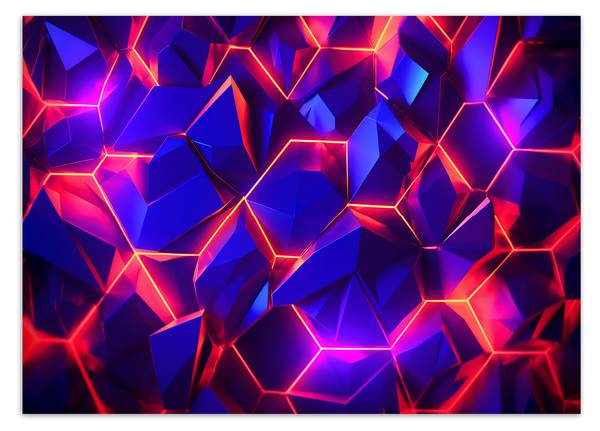 Fototapete Neon abstrakte Textur 350 x 245 cm