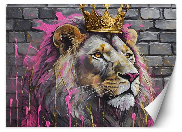 Papier peint, Roi Lion Rose 250 x 175 cm