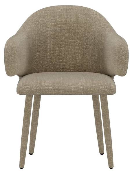 Armlehnstühle Evelin (2er-Set) Braun - Flachgewebe - 57 x 79 x 54 cm