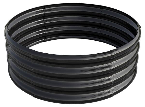 Hochbeet CO195 Schwarz - Metall - 80 x 30 x 80 cm