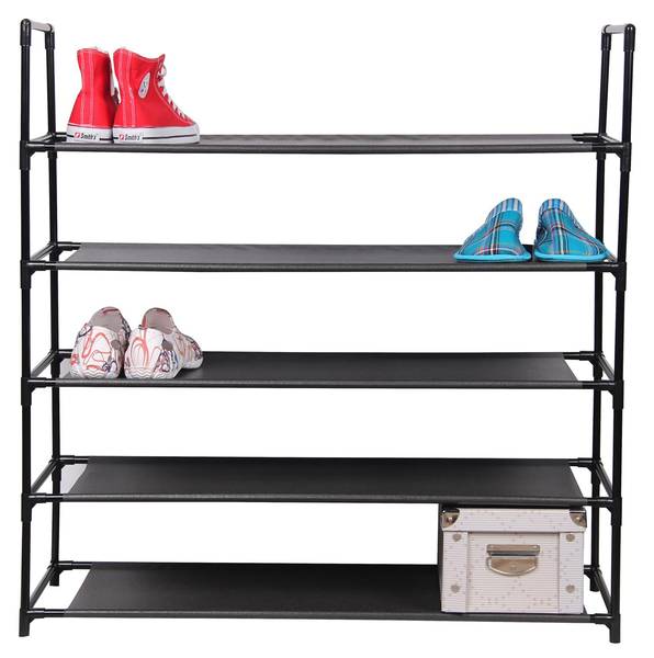 Schuhregal WILLY Schwarz - Edelstahl - 89 x 89 x 29 cm