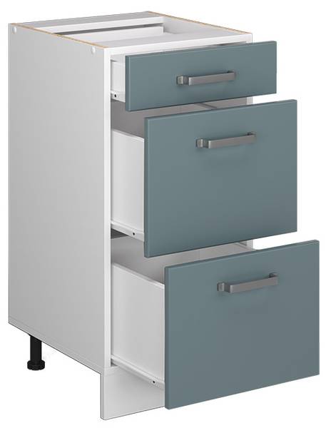 Unterschrank R-Line 41799 Blaugrau - Reinweiß