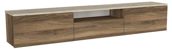 TV-Hängeschrank LOTULA Beige - Braun - Holz teilmassiv - 180 x 32 x 30 cm