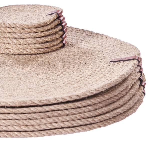 Platzdeckchen und Untersetzer MUNTRIES Blau - Bambus - 35 x 1 x 35 cm