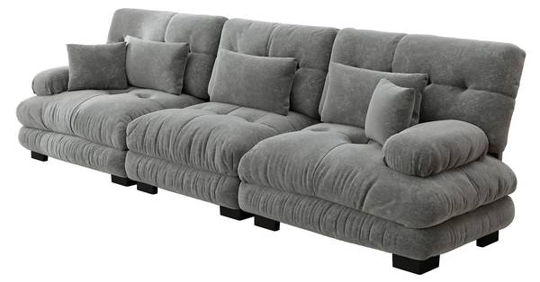 3-Sitzer-Sofa Pollensac Grau