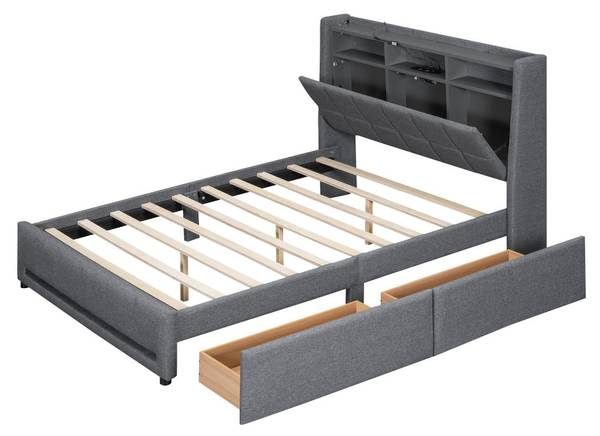Polsterbett LOU AJN003 Grau