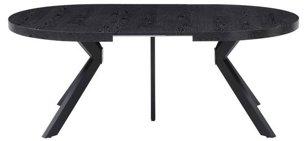 Ausziehbarer Tisch KOMONI Schwarz - Holz teilmassiv - 120 x 76 x 300 cm