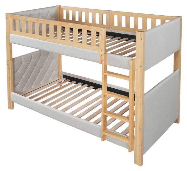 Etagenbett AtticWoody Ⅰ Braun - Holzwerkstoff - 95 x 154 x 209 cm