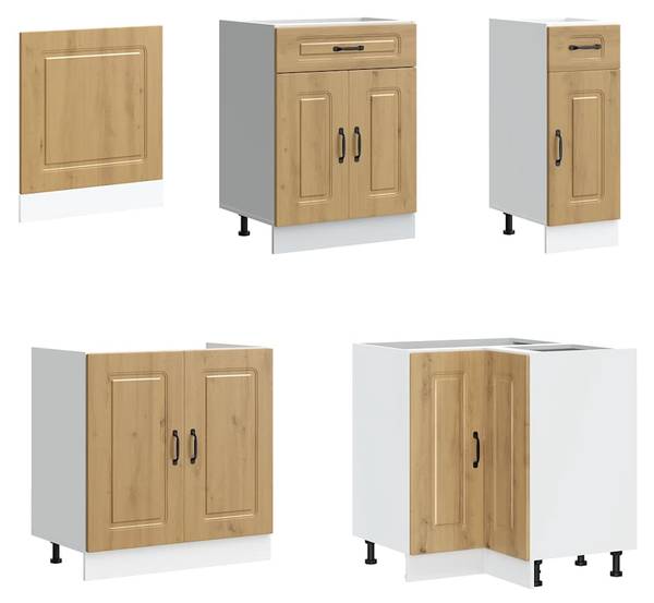 Küchenschrank-Set 3043830 (11-teilig) Braun - Holzwerkstoff - 80 x 81 x 46 cm