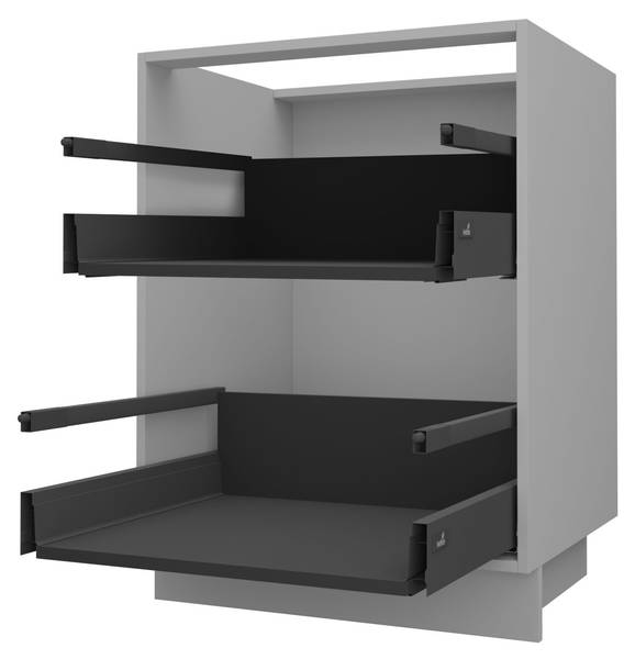 Schubladenunterschrank SALO D2 60 Grau - Grün