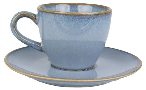 Cup & Saucer Sky Hygge 2 él. Bleu - Porcelaine - 5 x 2 x 5 cm