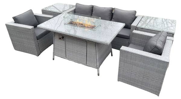 Gartenmöbel Sets Im Freien X(6er-Set) Grau - Webstoff