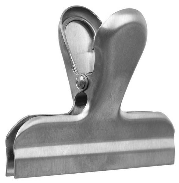 Beutelclips aus Edelstahl 2er Set Silber - Edelstahl - 4 x 6 x 7 cm