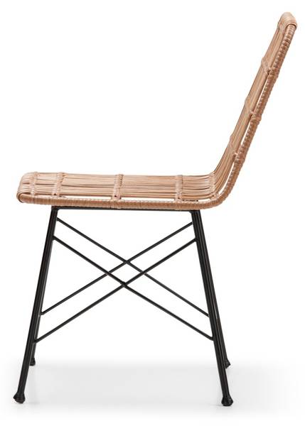 Gartenstuhl ALVIANO Beige - Polyrattan - 48 x 83 x 60 cm