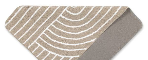 Badteppich Hilda Beige - Polyester - 70 x 2 x 120 cm