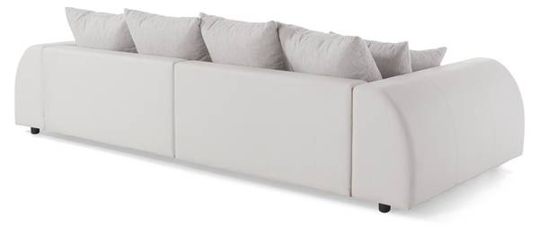 Big Sofa Klaus 5 Sitzer Weiß - Microfaser - Birke - Buche - ABS - 310 x 86 x 135 cm
