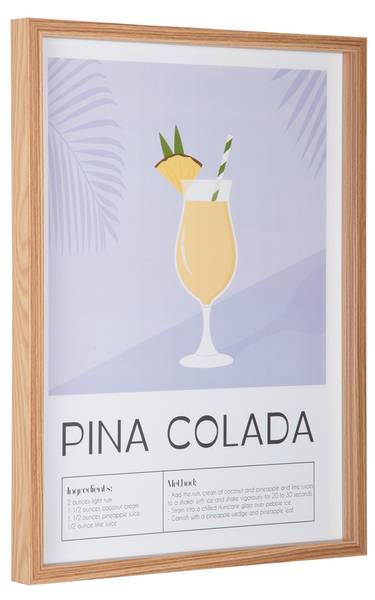 Wandkunst Pina Colada Violett - Holzwerkstoff - 31 x 2 x 41 cm