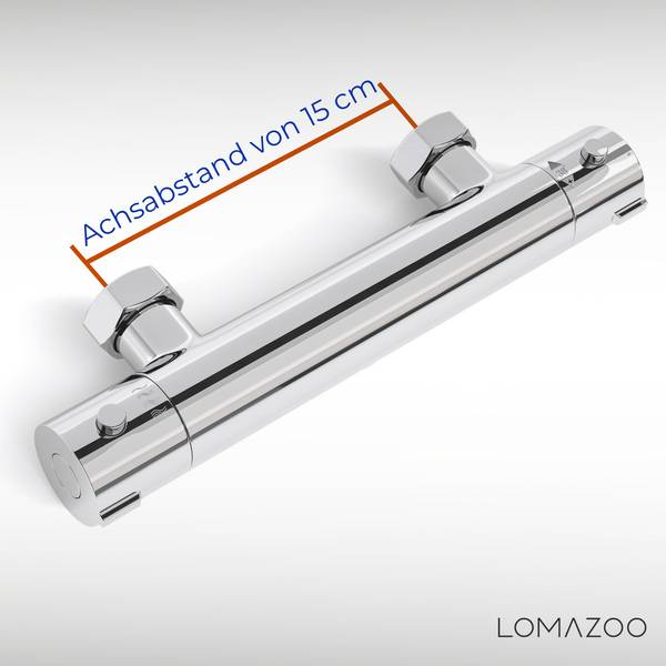 Duschsystem Mit Thermostat Cielo Silber - Metall - 13 x 70 x 10 cm