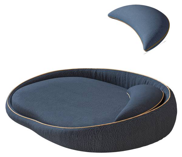 Lit pour chien 4060 Bleu - Polyester - 81 x 25 x 110 cm