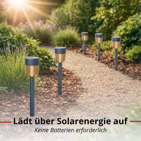 Erdspießstrahler MEGRPR3860033 4er set Schwarz - Metall - 5 x 35 x 5 cm