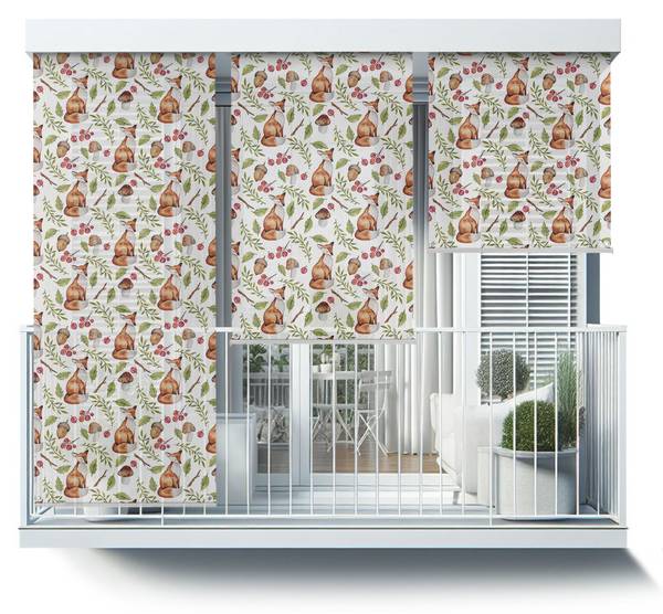 Außenrollo Vulpes Silvestris Braun - Textil - 40 x 180 x 1 cm