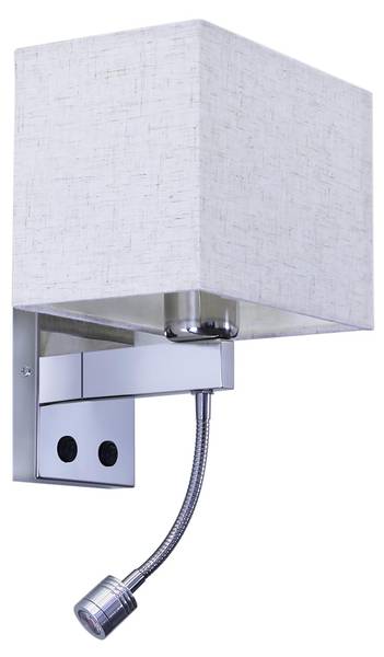 Wandleuchte Kaelin Beige - Eisen - 17 x 20 x 36 cm