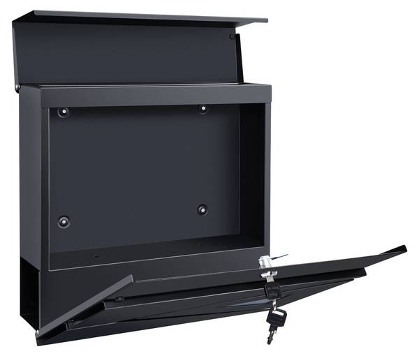 Briefkasten Schönburg Grau - Metall - 37 x 37 x 11 cm