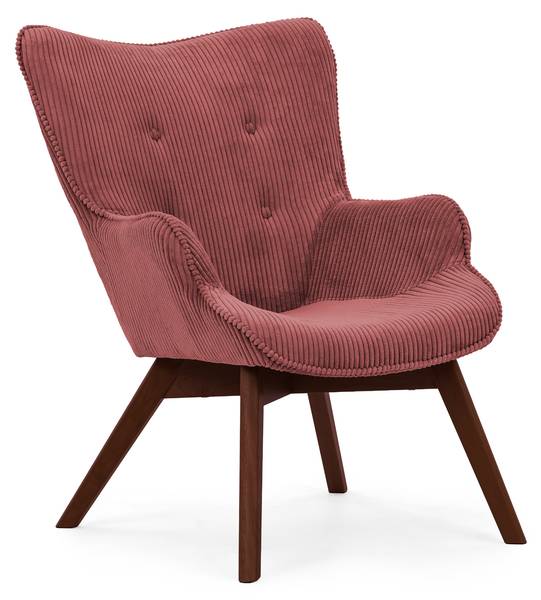 Lounge-Sessel Lenari Rubinrot - Braun