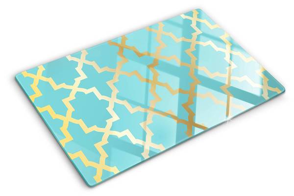 Schneidebrett Arabi Gold - Glas - 52 x 1 x 80 cm