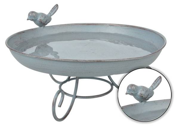 Vogeltränke FB401 Grau - Metall - 22 x 12 x 22 cm