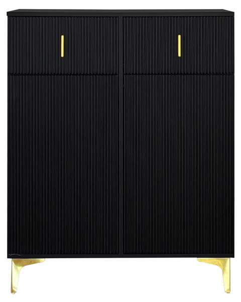 Sideboard mit 2 Schubladen jm03 Schwarz