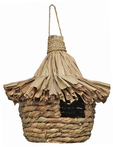 Nichoir pour oiseaux ZAZU Marron - Fibres naturelles - 43 x 43 x 43 cm