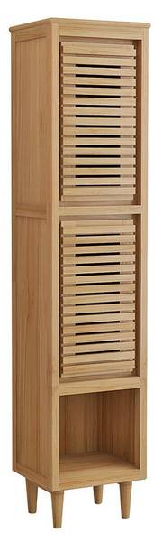 Badschrank TORAJA Beige - Holz teilmassiv - 35 x 180 x 40 cm