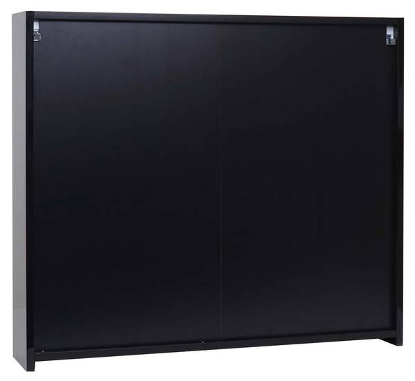 Spiegelschrank B19b Hochglanz Schwarz