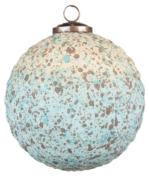 Weihnachtskugel Winter 91904 Türkis - Glas - 15 x 15 x 15 cm