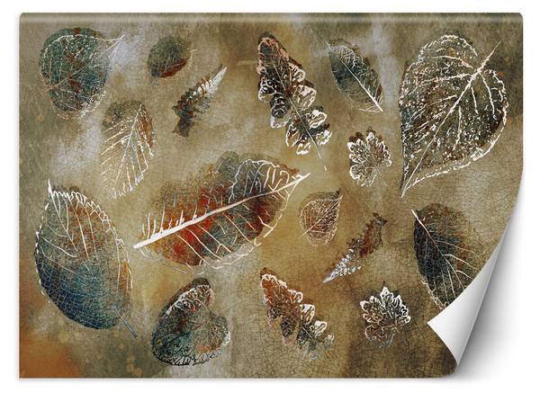 Fototapete Blätter im Vintage Stil 350 x 245 cm