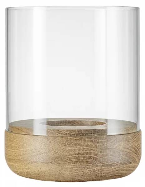 Windlicht LANTO Braun - Massivholz - 10 x 14 x 10 cm