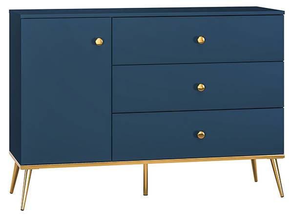Sideboard MARINE Blau - Stahl - 120 x 85 x 40 cm