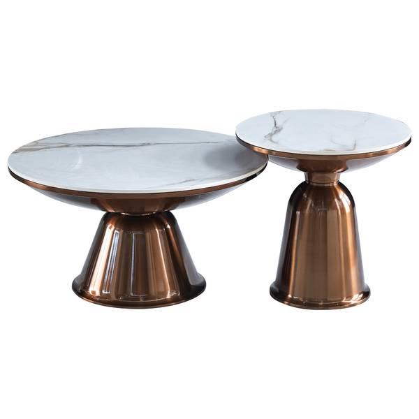 Couchtisch ALIX Braun - Naturfaser - 50 x 49 x 50 cm