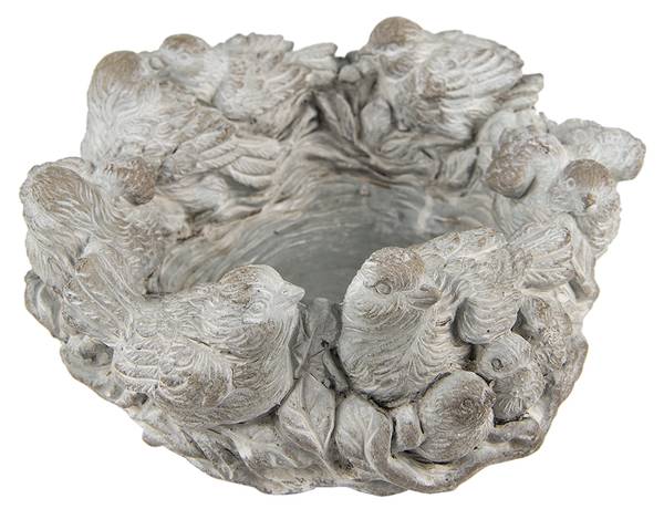 Blumentopf Pilarsi Grau - Stein - 27 x 12 x 27 cm