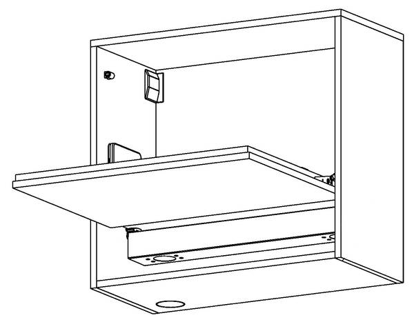 Sekretär Cubas Premium Weiß - Weiß